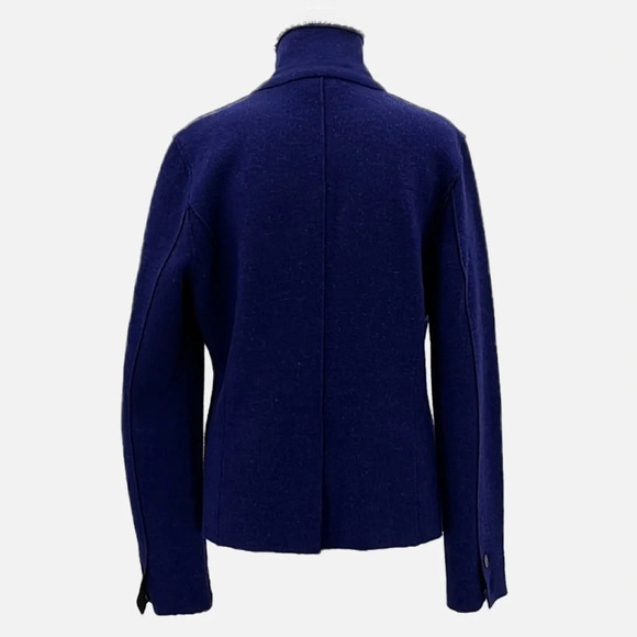 Eileen Fisher Felted Merino Double Knit Jacket in Ultramarine - Size Medium - Picture 4 of 8